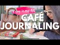 Caf journal with me  answering your questions about journaling and my printer  whats in my bag