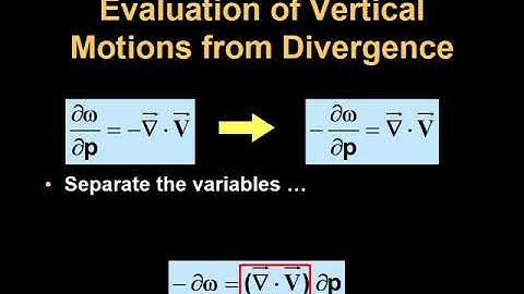 ATSC 210 Mass Continuity -  Part 2