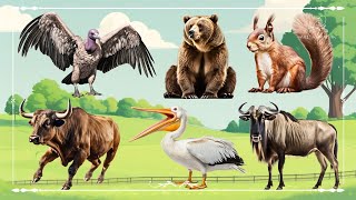 Baby farm animal moments: Vulture, Bear, Squirrel, Buffalo, Pelican & Wildebeest  Animal Paradise