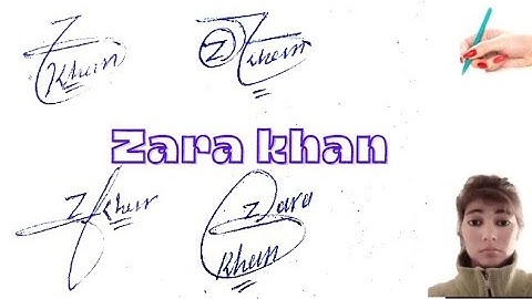 Zara khan name signature with arooj