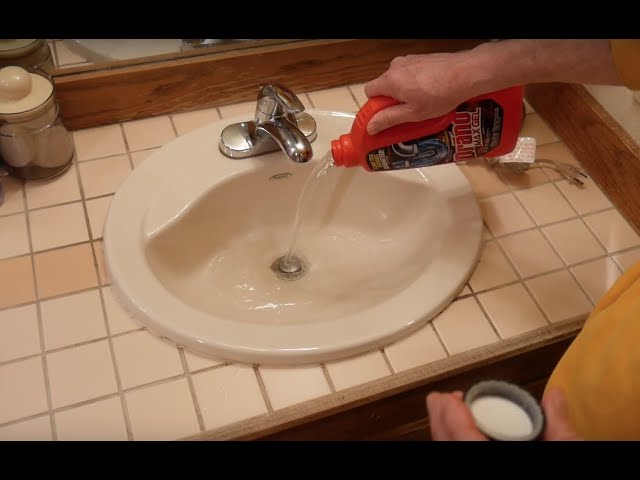 drano in bathroom sink