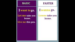 How To Speak Faster English || Basic English Vs Faster English || 1 Minute English Speaking