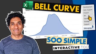 Make an interactive distribution curve (bell curve) in Excel - Easy Trick 💡