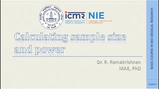12 Calculating sample size and power