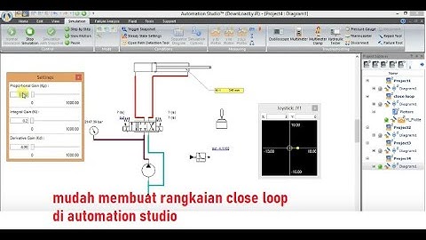 MEMBUAT RANGKAIAN CLOSED LOOP  ( PID CONTROLLER ) SISTEM HIDROLIK DENGAN AUTOMATION STUDIO #pid