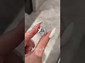 Mesmerizing 5 carat hybrid step-cut diamond ring. Set with double claw prongs