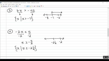 5-2  Solving lnequalities by Multiplication and Division