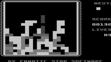 ATARI 8BIT XL XE TETRIS CLONE Fanatic Star Fandal Software ATARI VERSION 1990 PD HOMEBREW 400 800 12