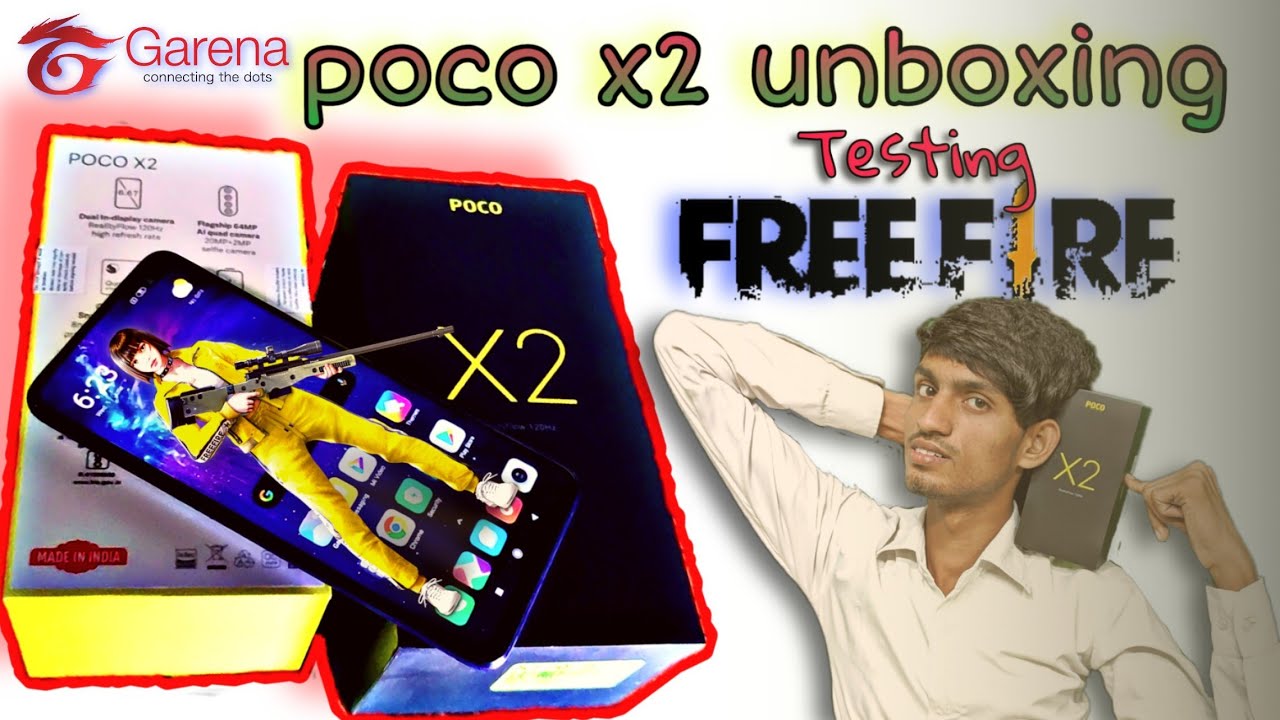 POCO X2: UNBOXING, FREE FIRE TESTING🔥🔥, CAMERA & MORE