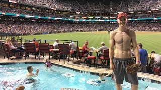 Checking out the swimming pool at Chase Field