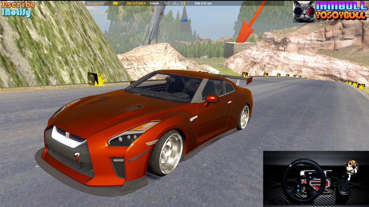 Nissan GTR R35 MOD ATS 1.36 300 K/H+ LOGRARA SALTAR AL PUENTE ??? - YouTube