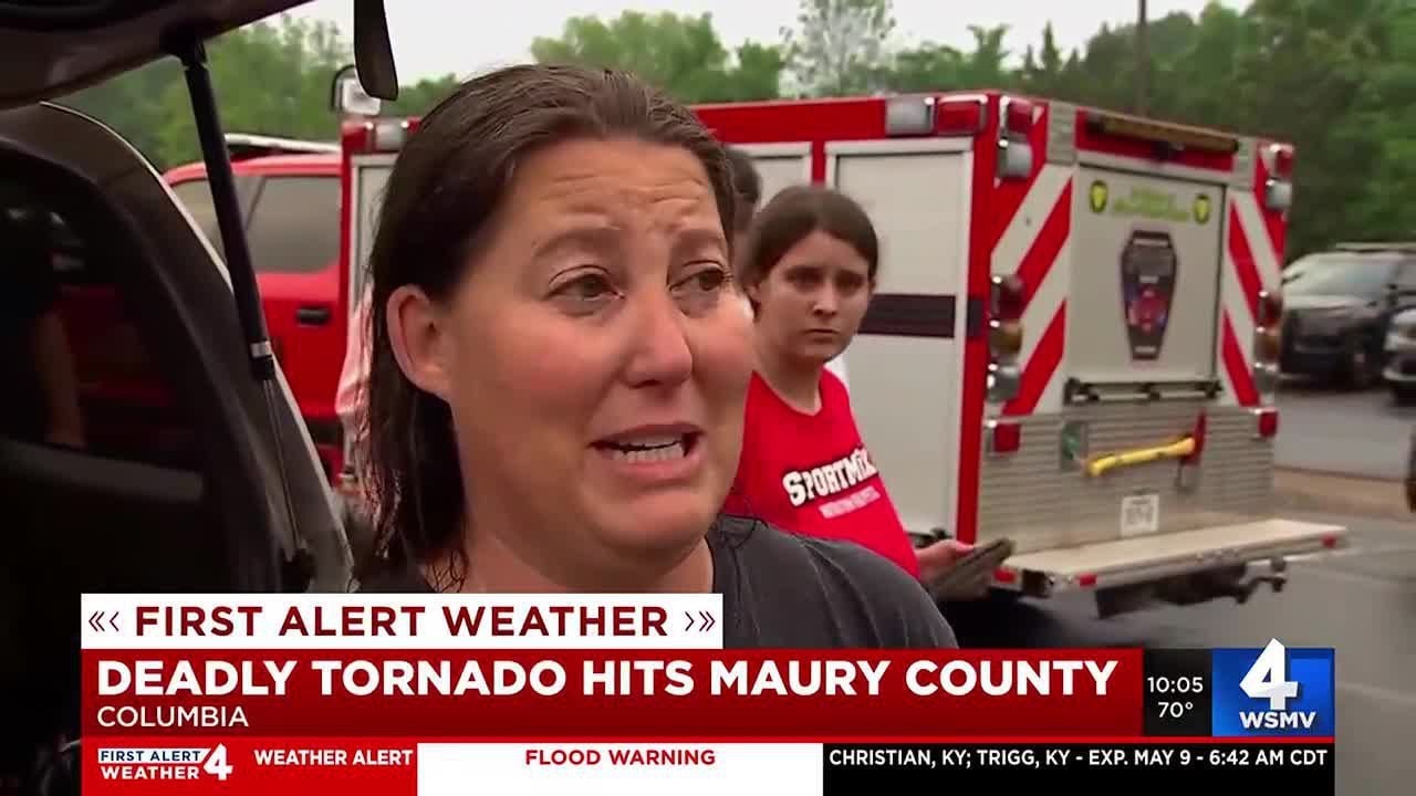 Deadly tornado hits Maury County - YouTube