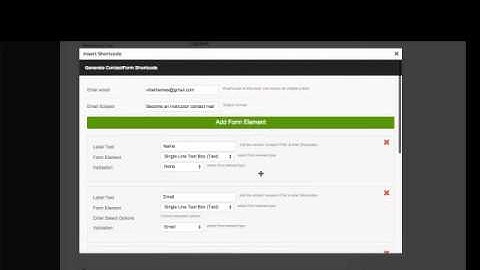 Using Forms shortcode to create a form