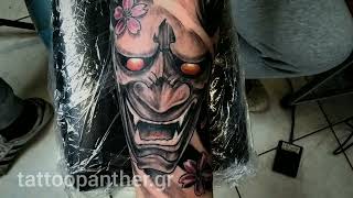 Hannya Mask Tattoo By Kristo Pantera