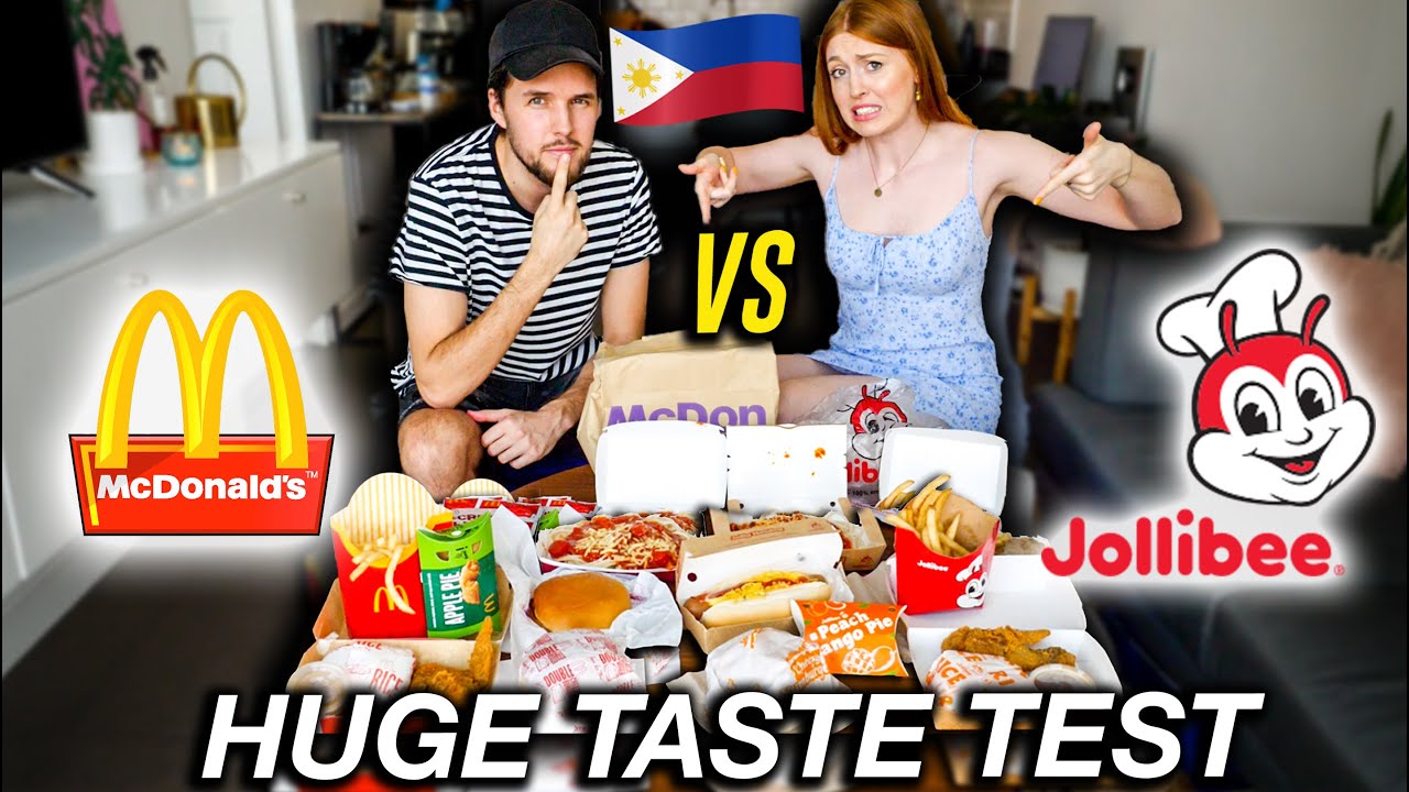 McDonalds vs Jollibee in the Philippines, HUGE TASTE TEST!