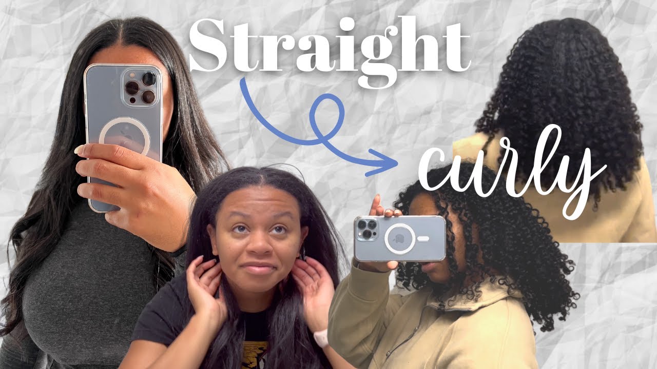Straight to Curly Routine
