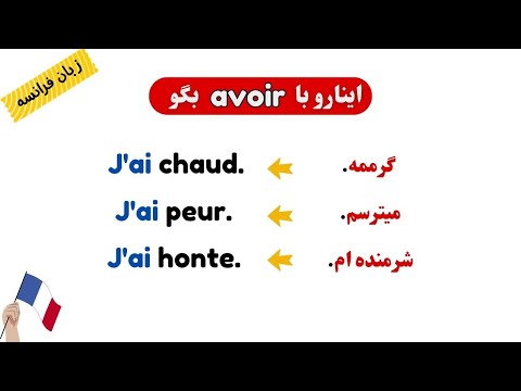 آموزش زبان فرانسه از پایه این جمله هارو با فعل داشتن بلد باش Avoir