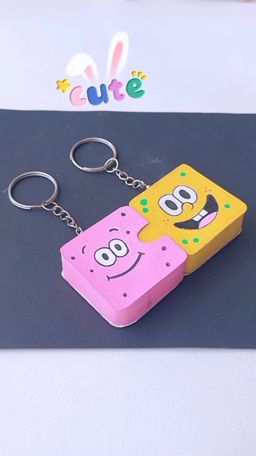 DIY BFF keychains ? #shorts #diy #tonniartandcraft #love #craft #art