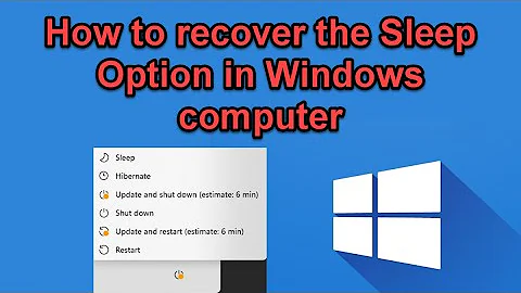 How to Enable the Sleep Option in Windows 10/8/7 Shutdown Menu