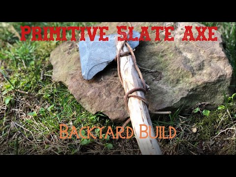 Primitive Slate Axe Backyard Build | Survival Axe Tutorial