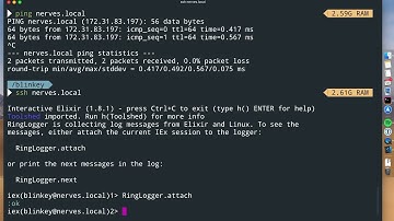 Elixir Nerves ssh and show log