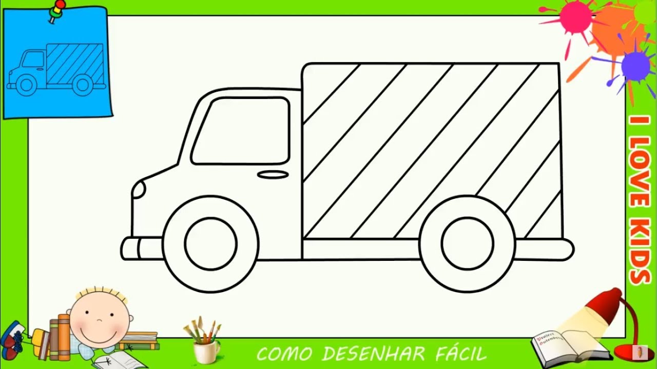 caminhao desenho facil