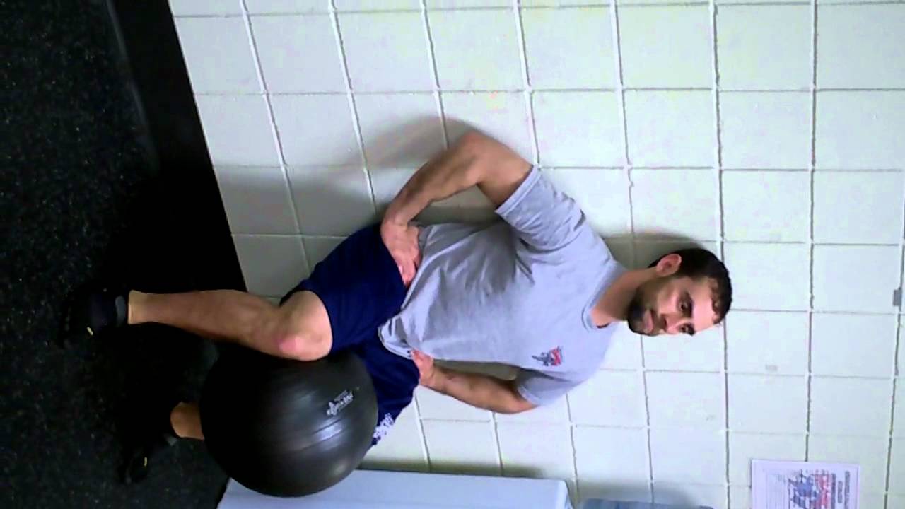 Physioball Wall Squat Groin Squeeze YouTube