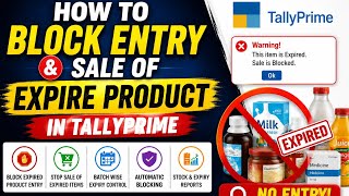 How to Block Expired Product Sale in TallyPrime?#tallyprime #batchwise #viralvideo #video #trending