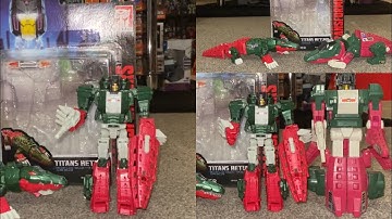 Transformers generations titans return skullsmasher & grax review G1 skullcruncher retro headmaster