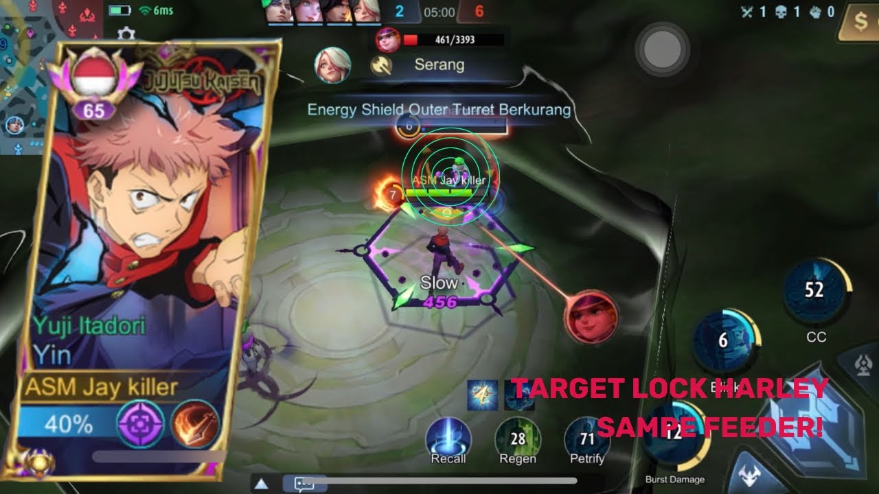 LOCK HARLEY | YIN VS HAYABUSA & JOY IN SIDELANE | YIN BEST BUILD AND EMBLEM | MOBILE LEGENDS