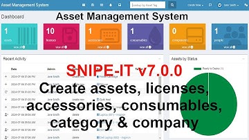 SNIPE-IT v7.0.0 Create assets, licenses, accessories, consumables, category & company