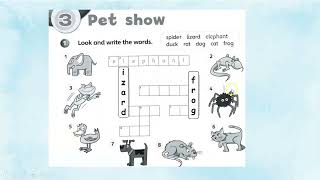 SUPER MINDS WORKBOOK UNIT 3 PET SHOW  - PAGE 34 + answers