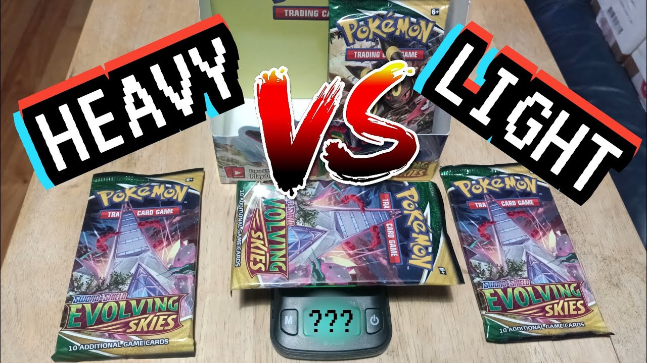 Weighing Packs, Does it Work? Heavy Vs Light Pokemon Evolving Skies