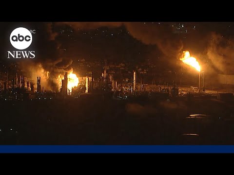 Massive explosion and fire at largest refinery on West Coast