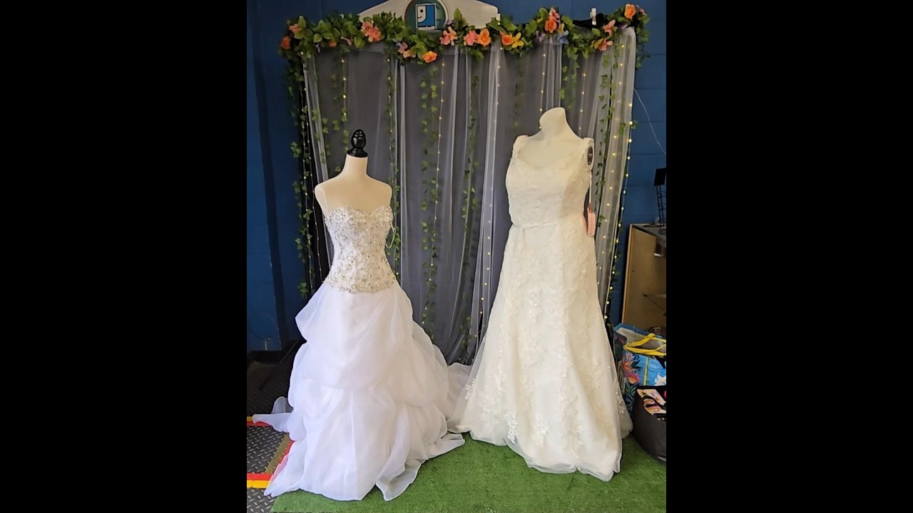 ASMR | Goodwill Bridal/Wedding Dress Event Show & Tell (Whispered Voiceover)