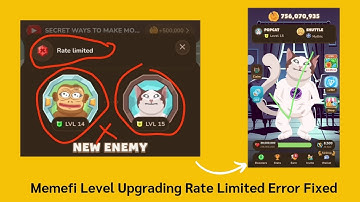 Memefi Level Upgrade Rate Limited Error Fixed | #Memefi Level Upgrade Not working