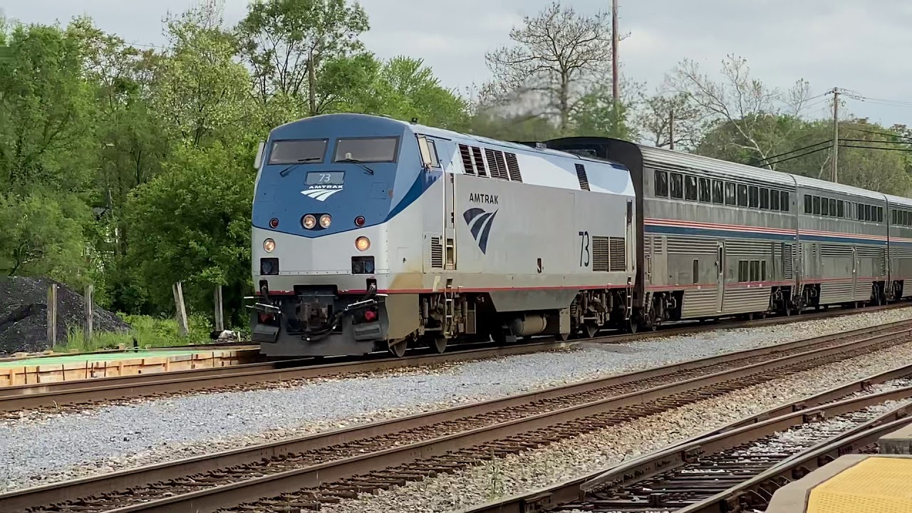 Amtrak at Martinsburg train station pt1 YouTube