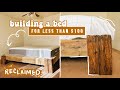 BUILDING MYSELF A BED FOR LESS THAN $100 | DIY Reclaimed Wood Cali King Bed Frame