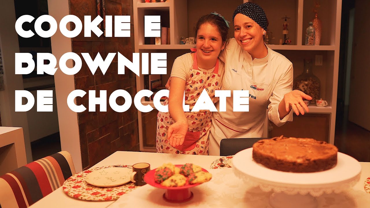 Cookie e Brownie de Chocolate! #CozinhandocomMafê
