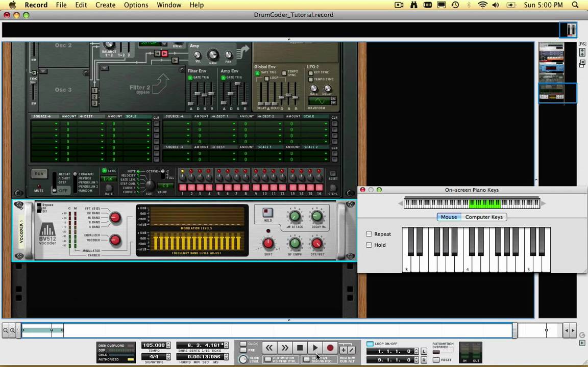 Vocoding with Drums | Propellerhead Record + Reason