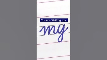 How to write small letter my | Cursive writing a to z #cursivewriting #handwriting  #shorts