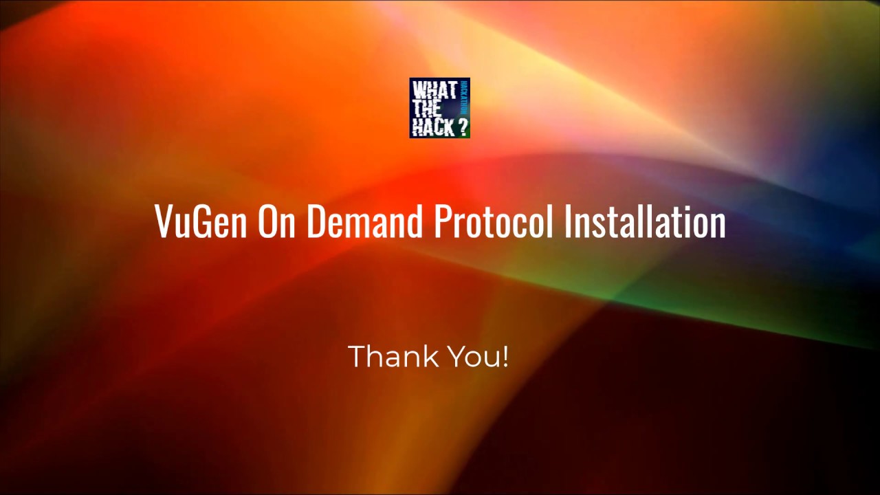 VuGen On Demand Protocol Installation YouTube