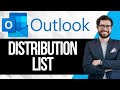 How to Create Outlook Distribution List
