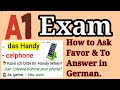 A1 exam how to ask favor and to answer in german 100 picture