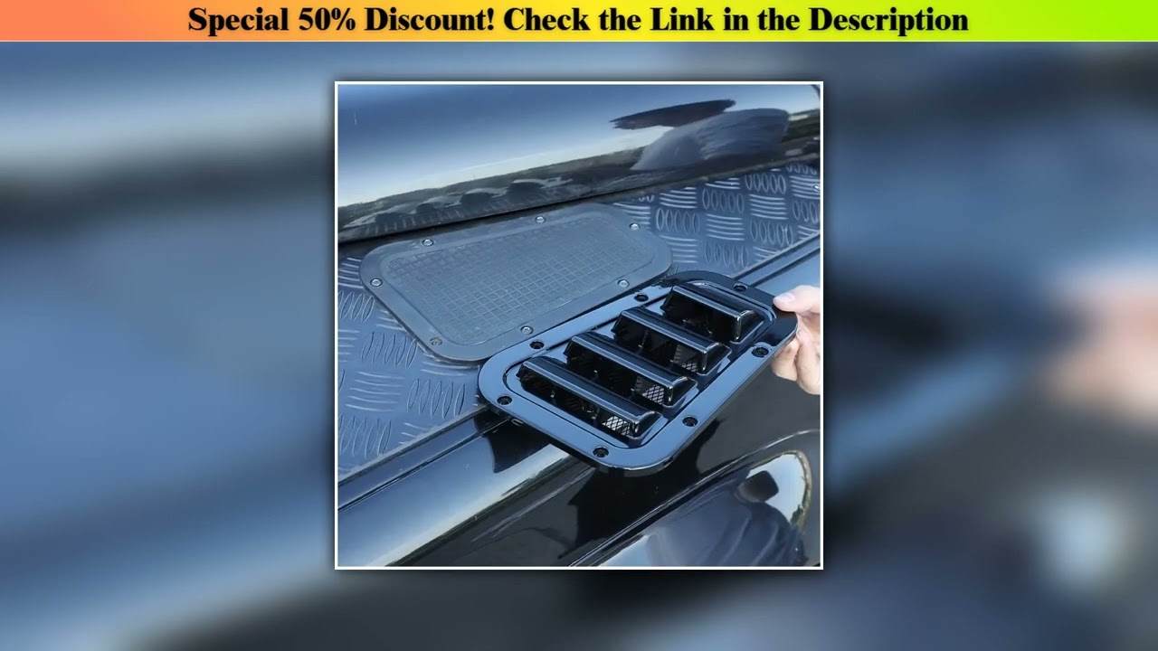 First Look Car Decorative Front Hood Bonnet Side Trim Cover Steel Air Flow Intake Scoop Vent Snow C