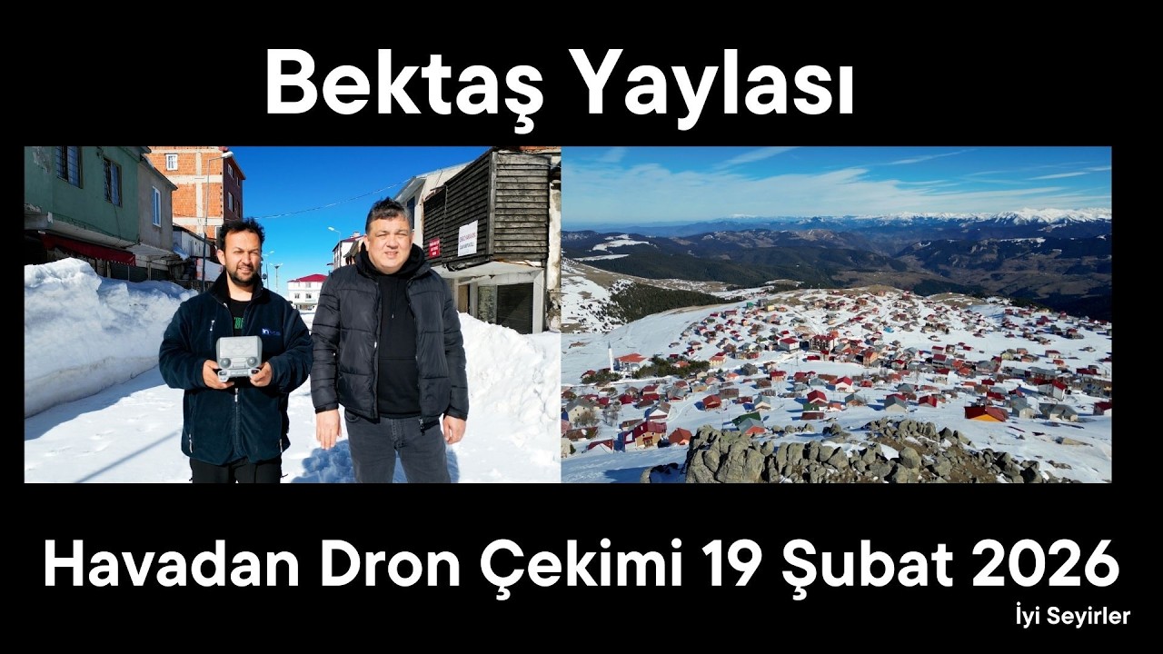 Bektaş Yaylası Havadan  Dron Çekimi 21 Şubat 2026 Giresun Karşılaması Eşliğinde