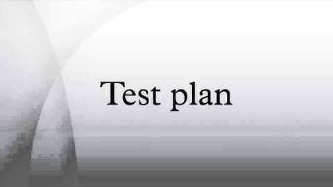 Test plan