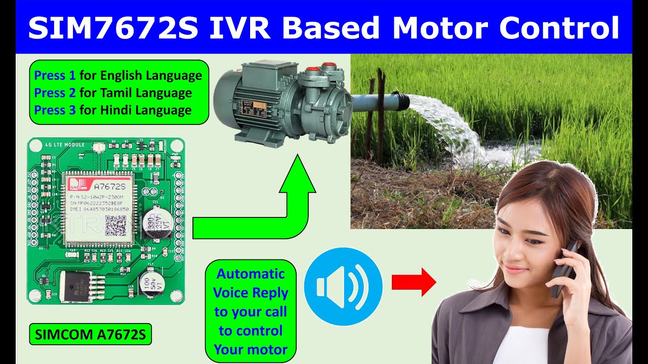 IVR Based motor Control - Single phase Motor ESP32 Simcom A7672S | LTE ...