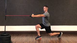 Resistance Band Static Split Squat to Single Arm Row