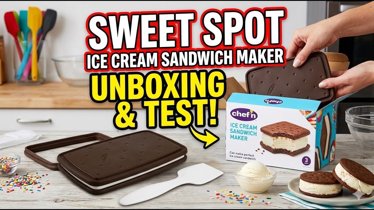 Easy to use Chef'n Sweet Spot Ice Cream Sandwich Maker - YouTube